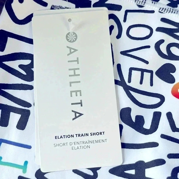NWT XS Athleta PRIDE Elation Train Shorts - Picture 6 of 6